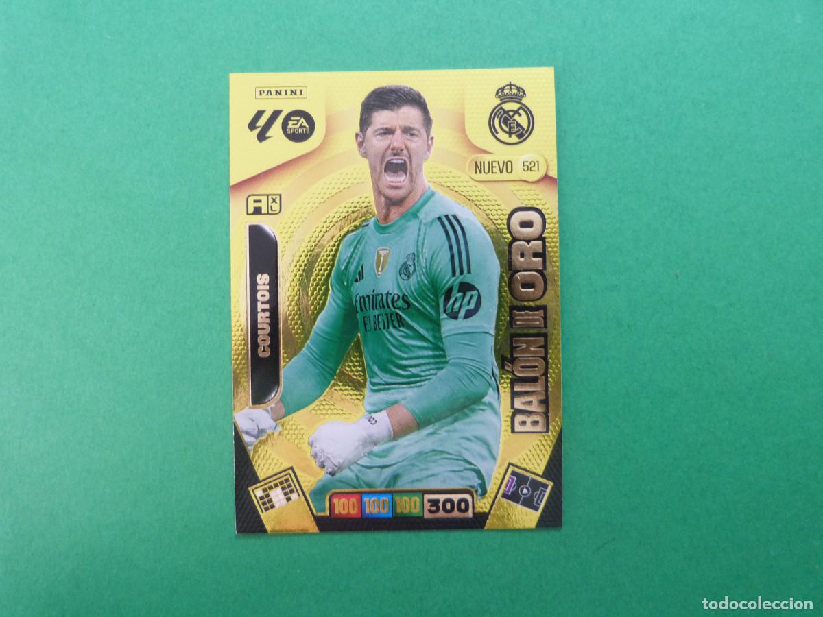 Cromos de Futebol: TRADING CARD FUTBOL COURTOIS REAL MADRID C.F. BALON DE ORO N&ordm; 521 ADRENALYN XL 25-26