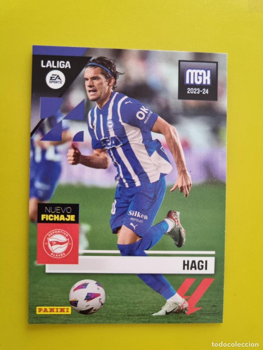 Cromos de f&uacute;tbol: CROMO FUTBOL 23 24 2023 2024 MEGACRACKS FICHAJE 487 HAGI ALAVES AR1026
