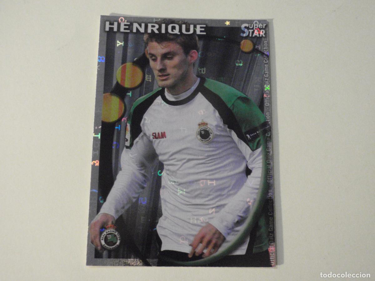 Cromos de f&uacute;tbol: 428 HENRIQUE Racing SUPERSTAR LETRAS. MUNDICROMO 2010 2011 LAS FICHAS QUIZ DE LA LIGA 10 11