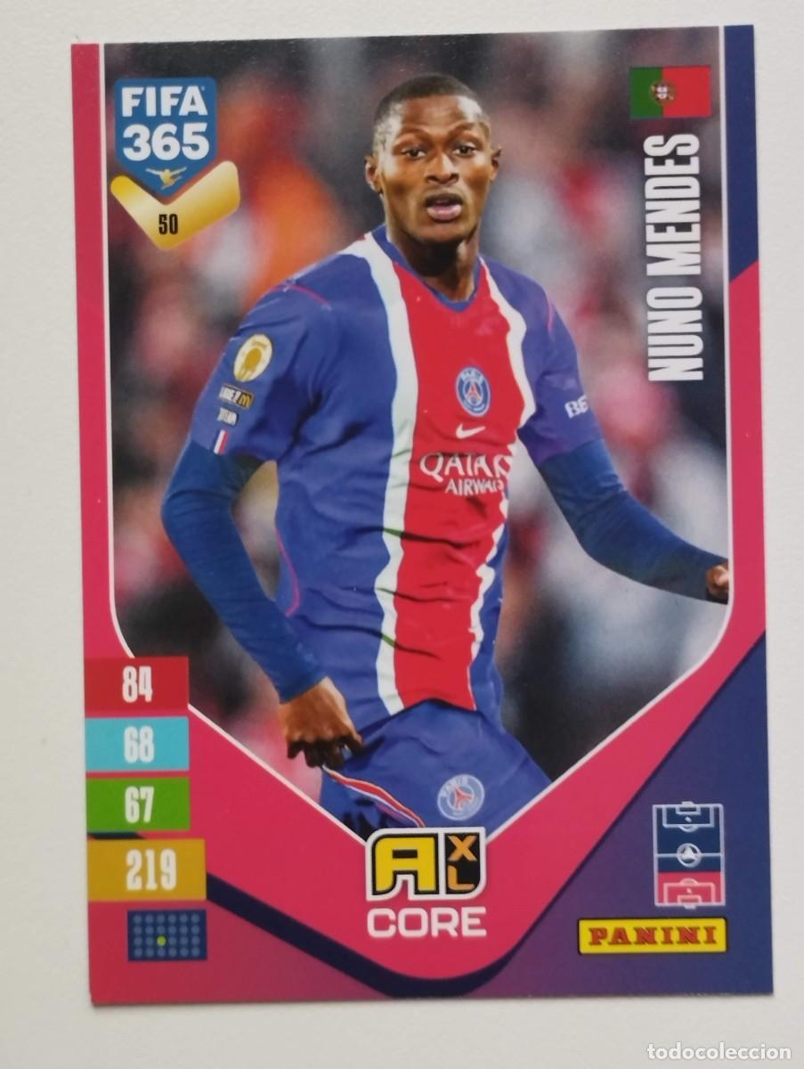 Cromos de f&uacute;tbol: CROMO CARD ADRENALYN FIFA 365 2026 2027 26 27 NUNO MENDES 50 PSG