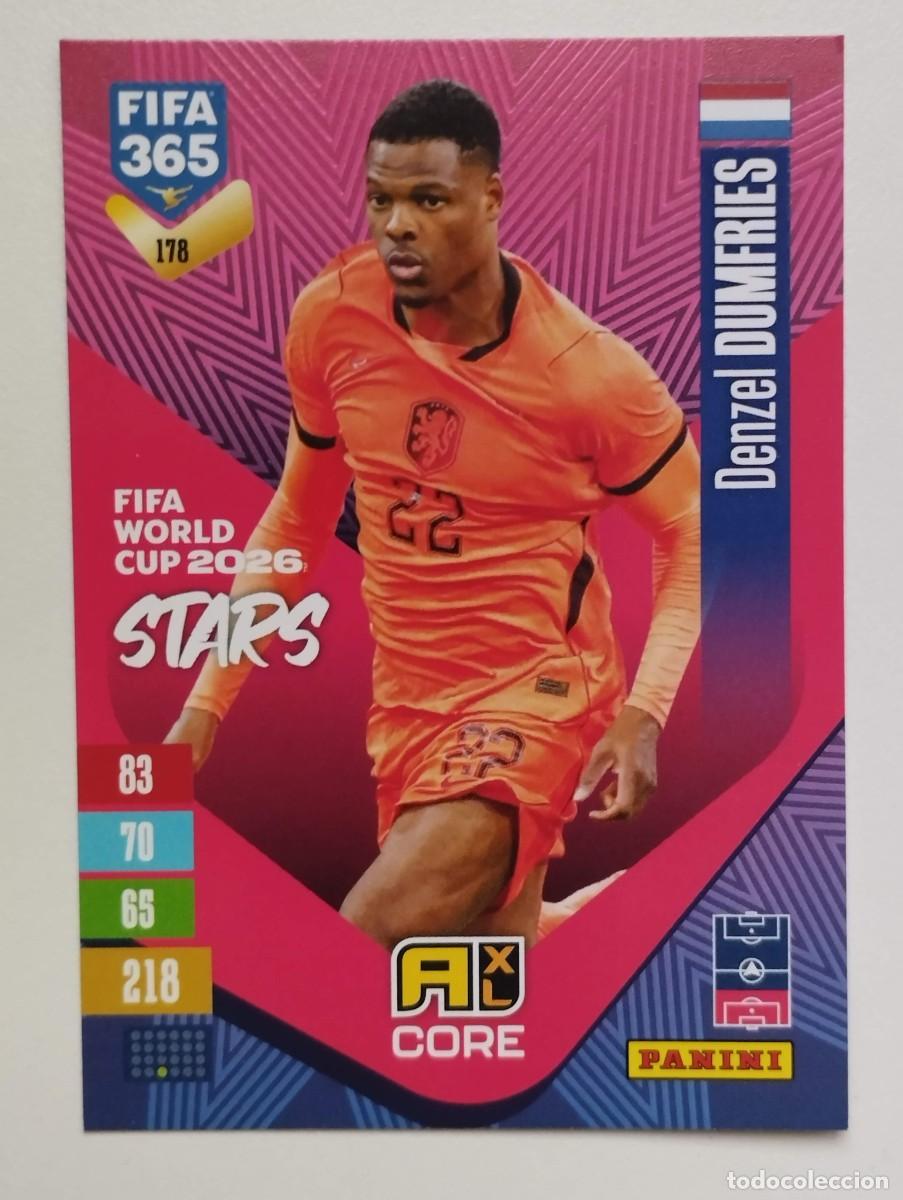 Figurine di Calcio: CROMO CARD ADRENALYN FIFA 365 2026 2027 27 FIFA WORLD CUP DENZEL DUMFRIES 178 PAISES BAJOS HOLANDA