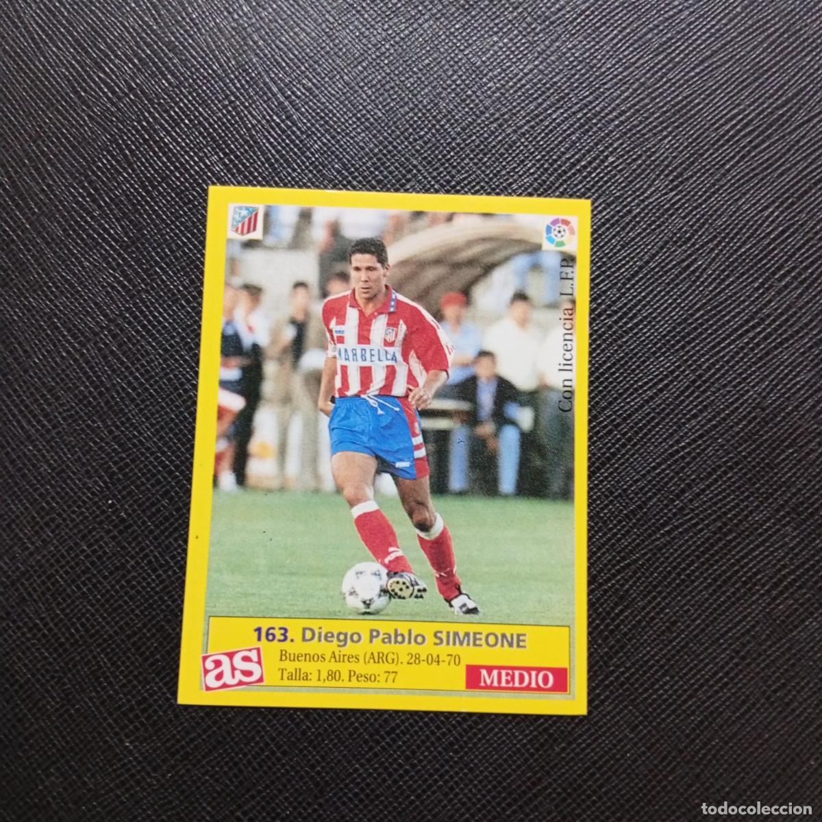 Cromos de f&uacute;tbol: 163 SIMEONE AT MADRID AS 1995 1996 CROMO FUTBOL LIGA 95 96 - SIN PEGAR - A96 PG406