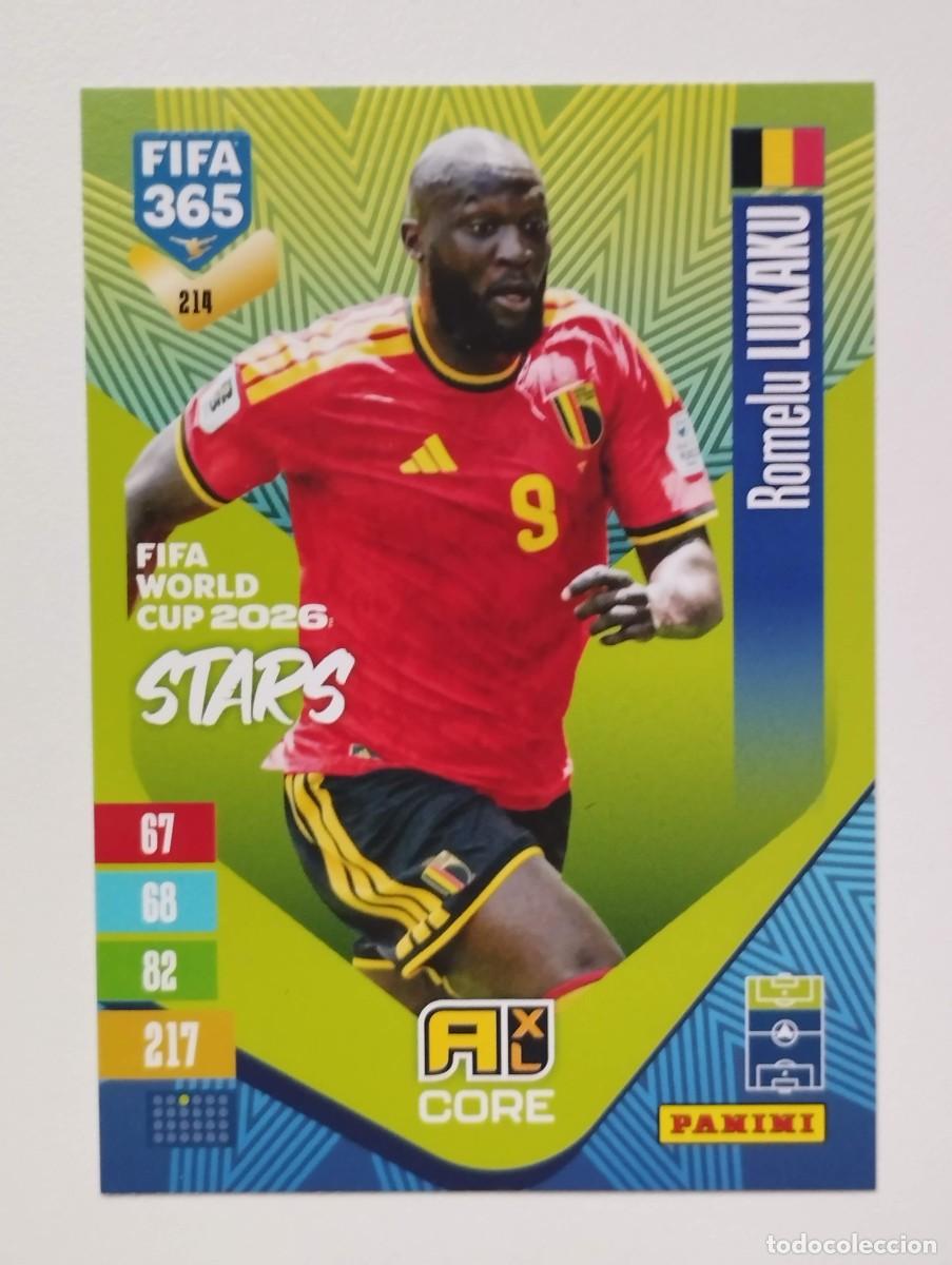 Figurine di Calcio: CROMO CARD ADRENALYN FIFA 365 2026 2027 27 FIFA WORLD CUP ROMELU LUKAKU 214 BELGICA
