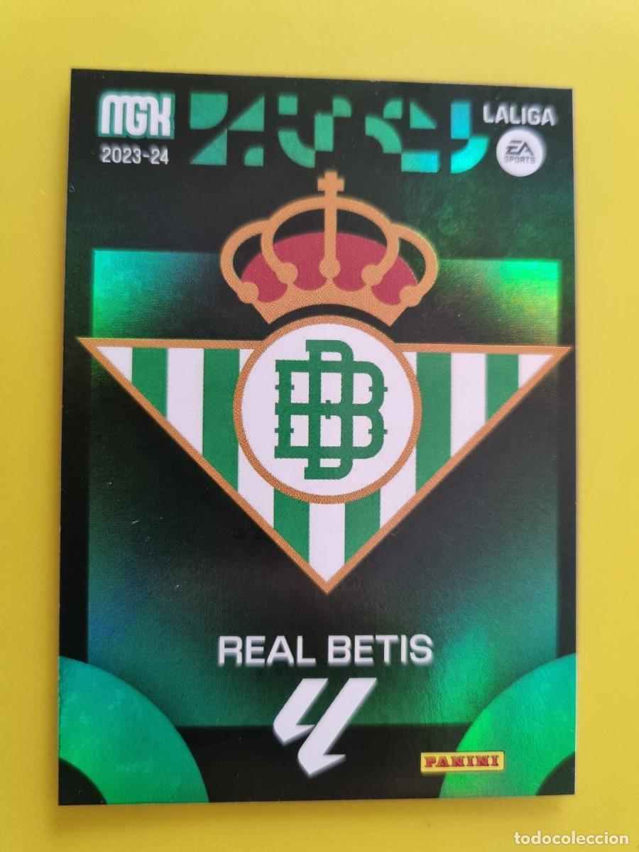 Cromos de f&uacute;tbol: CROMO FUTBOL MEGACRACKS 109 ESCUDO REAL BETIS 23 24 2023 2024 AR1026