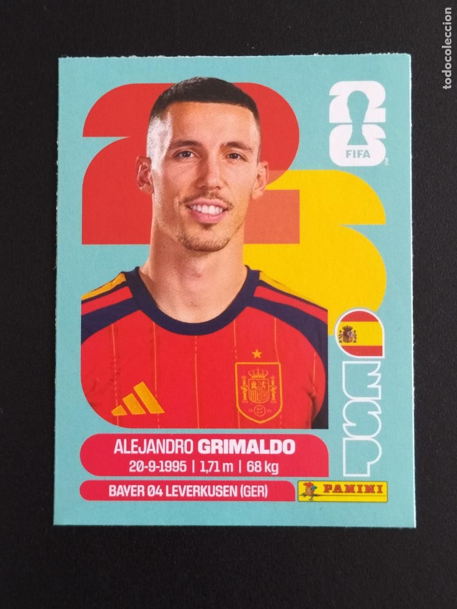 Cromos de f&uacute;tbol: ESP EXTRA ALEJANDRO GRIMALDO ESPA&Ntilde;A CROMOS STICKER UPDATE MUNDIAL 26 2026 FIFA WORLD CUP PANINI