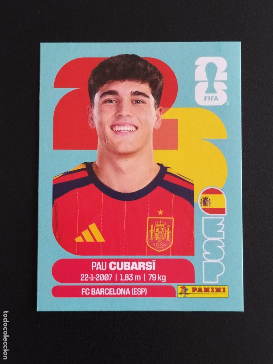 Cromos de f&uacute;tbol: ESP EXTRA PAU CUBARSI ESPA&Ntilde;A CROMOS STICKER UPDATE MUNDIAL 26 2026 FIFA WORLD CUP PANINI