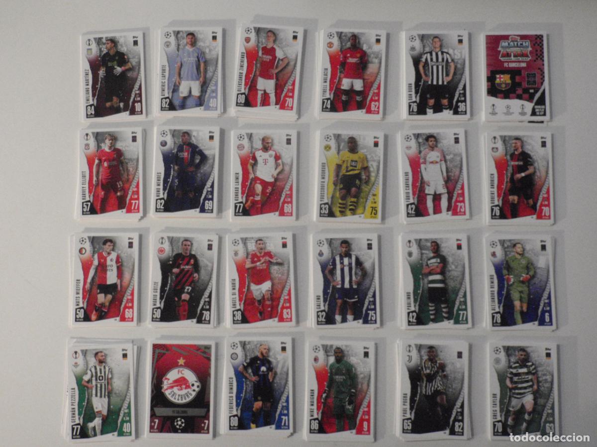Figurine di Calcio: LOTE 202 fichas diferentes MATCH ATTAX UEFA CHAMPIONS LEAGUE 2023 2024. TRADING CARDS TOPPS 23 24