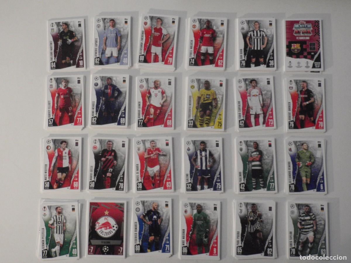 Cromos de f&uacute;tbol: LOTE 253 fichas diferentes MATCH ATTAX UEFA CHAMPIONS LEAGUE 2023 2024. TRADING CARDS TOPPS 23 24