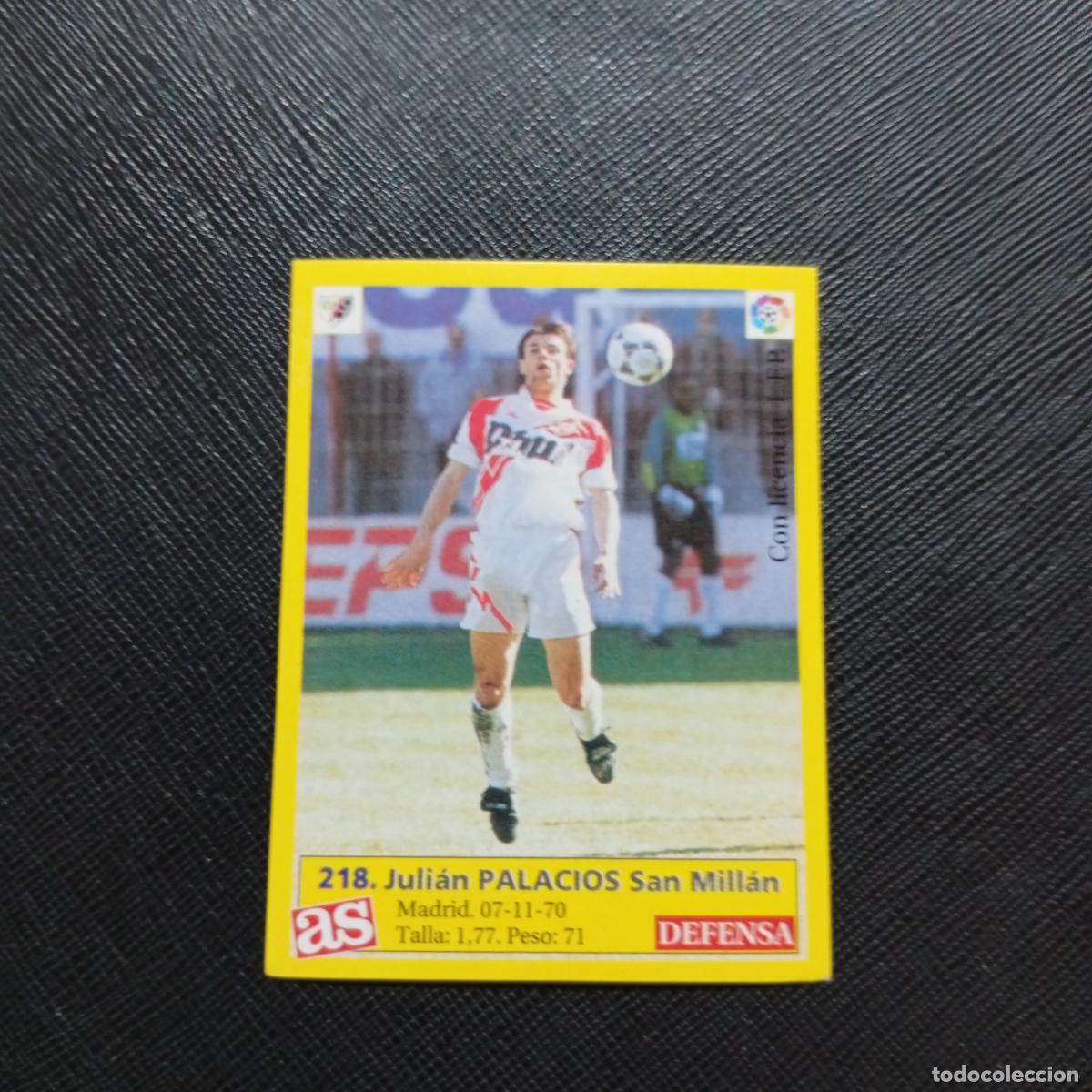 Cromos de f&uacute;tbol: 218 PALACIOS RAYO VALLECANO AS 1995 1996 CROMO FUTBOL LIGA 95 96 - SIN PEGAR - A96 PG514