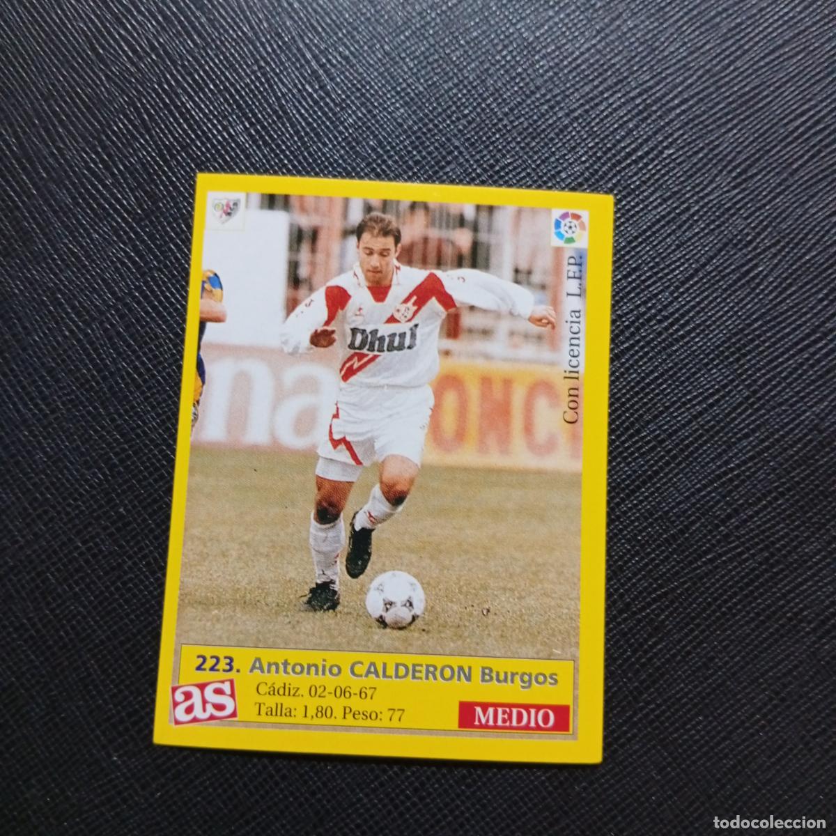 Cromos de f&uacute;tbol: 223 CALDERON RAYO VALLECANO AS 1995 1996 CROMO FUTBOL LIGA 95 96 - SIN PEGAR - A96 PG523