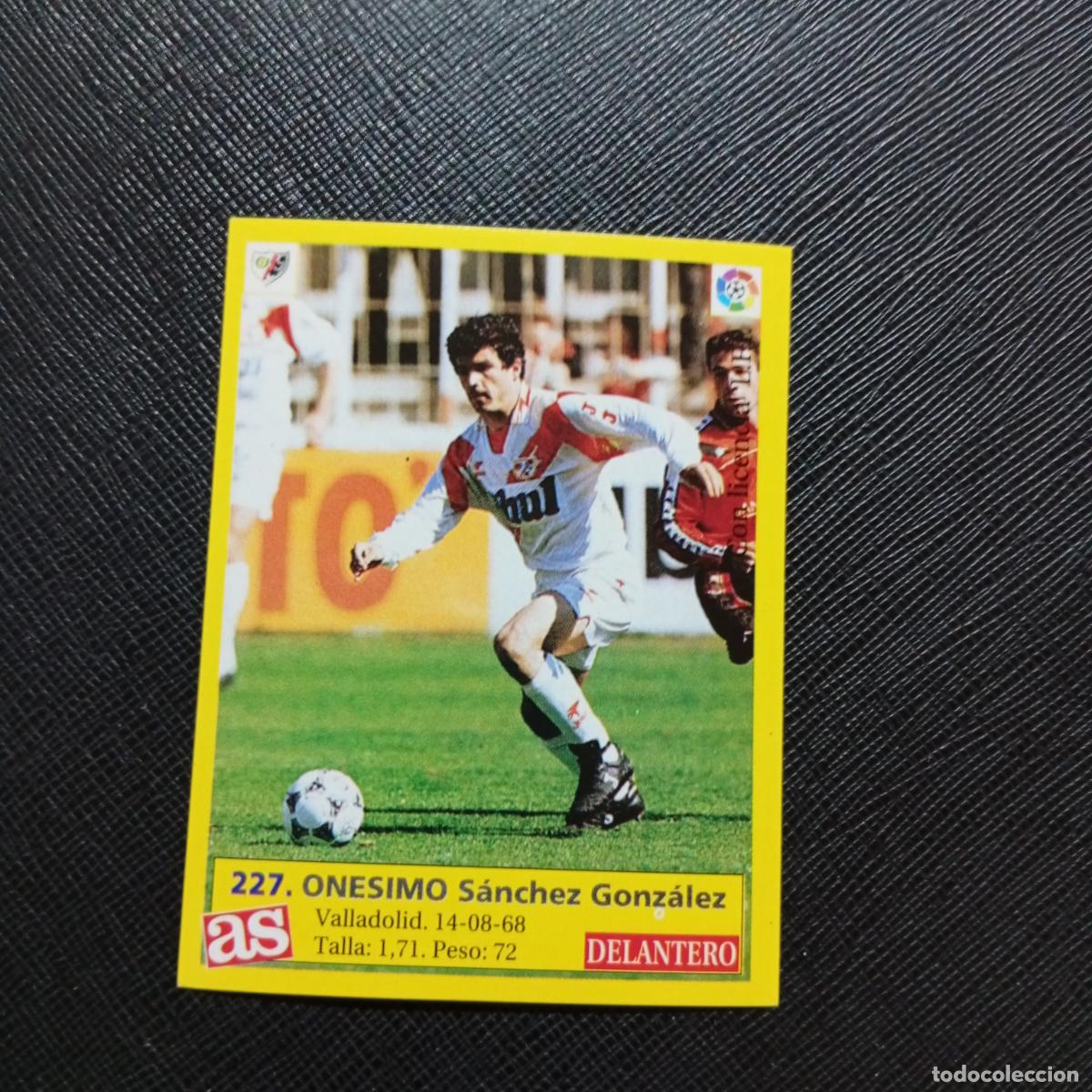Cromos de f&uacute;tbol: 227 ONESIMO RAYO VALLECANO AS 1995 1996 CROMO FUTBOL LIGA 95 96 - SIN PEGAR - A96 PG523