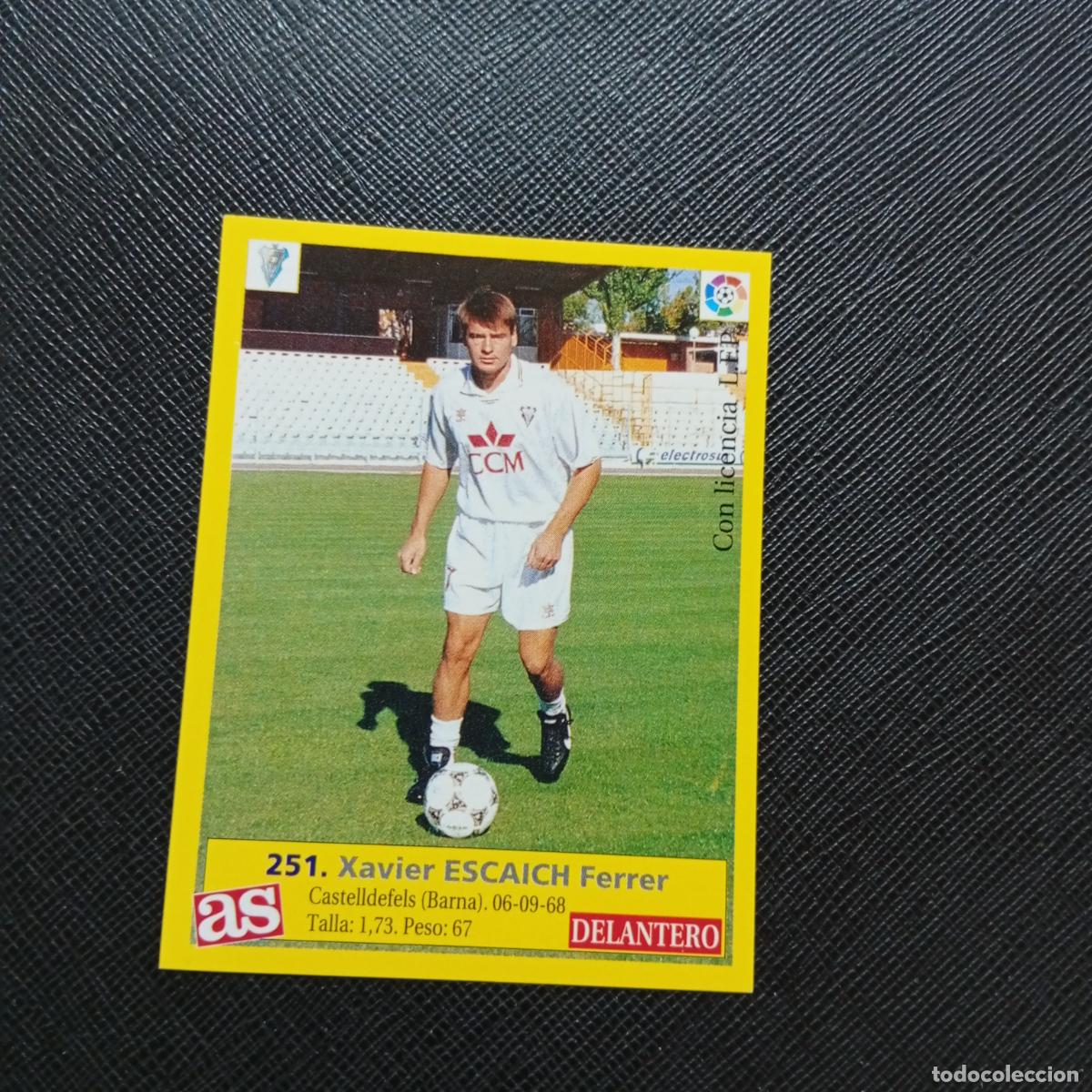 Cromos de f&uacute;tbol: 251 ESCAICH ALBACETE AS 1995 1996 CROMO FUTBOL LIGA 95 96 - SIN PEGAR - A95 PG55