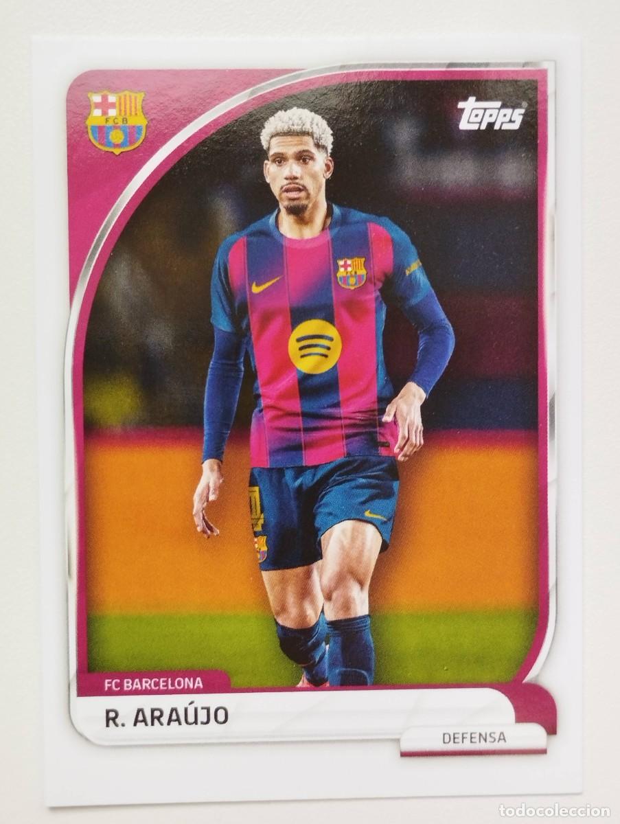 Cromos de f&uacute;tbol: CROMO CARD TOPPS COLLECTOR TIN SET 2025 FC BARCELONA 3 RONALD ARAUJO
