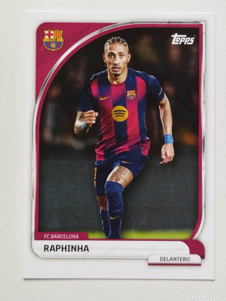 Cromos de f&uacute;tbol: CROMO CARD TOPPS COLLECTOR TIN SET 2025 FC BARCELONA 18 RAPHINHA