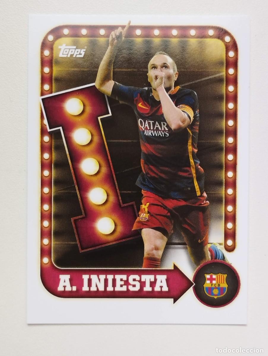 Cromos de f&uacute;tbol: CROMO CARD TOPPS COLLECTOR TIN SET 2025 FC BARCELONA NAME IN LIGHTS 22 ANDRES INIESTA