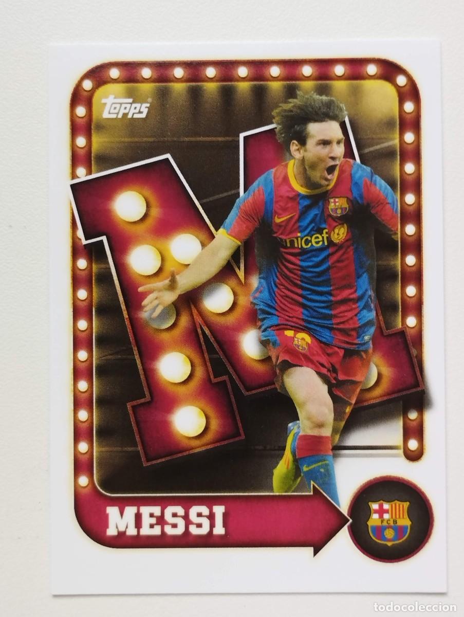 Cromos de f&uacute;tbol: CROMO CARD TOPPS COLLECTOR TIN SET 2025 FC BARCELONA NAME IN LIGHTS 27 LIONEL MESSI