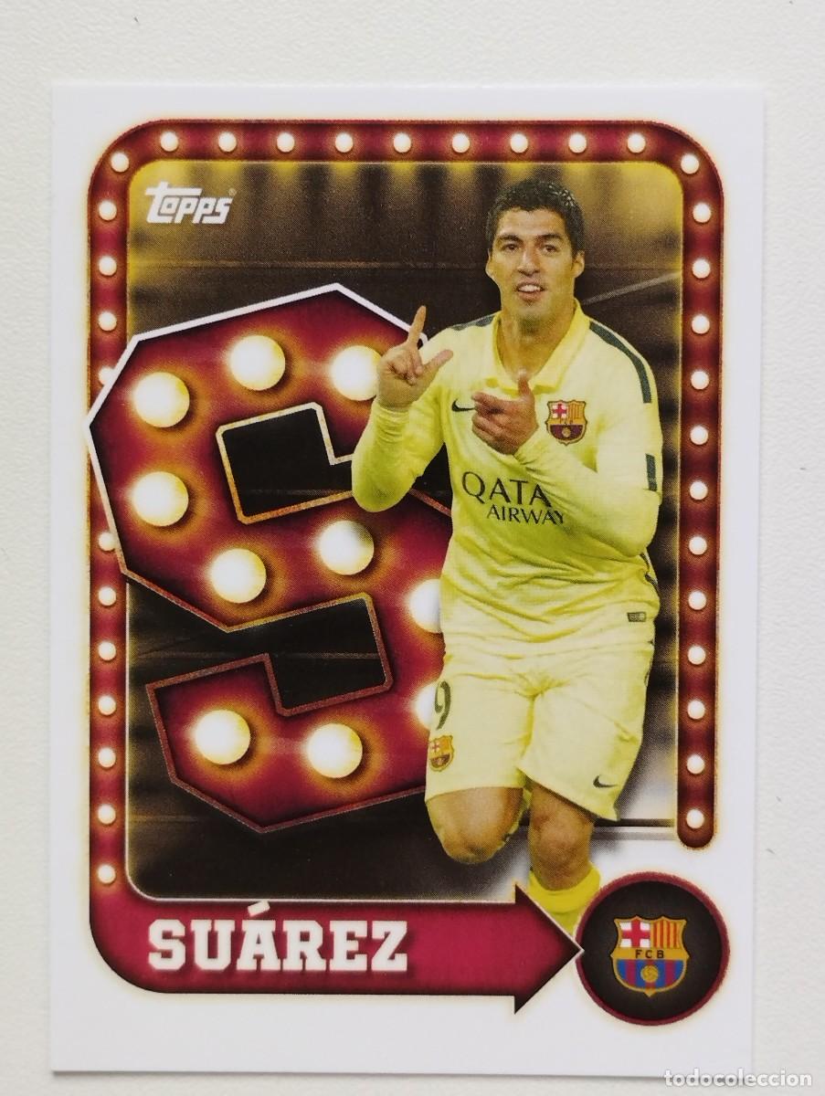 Cromos de f&uacute;tbol: CROMO CARD TOPPS COLLECTOR TIN SET 2025 FC BARCELONA NAME IN LIGHTS 30 LUIS SUAREZ