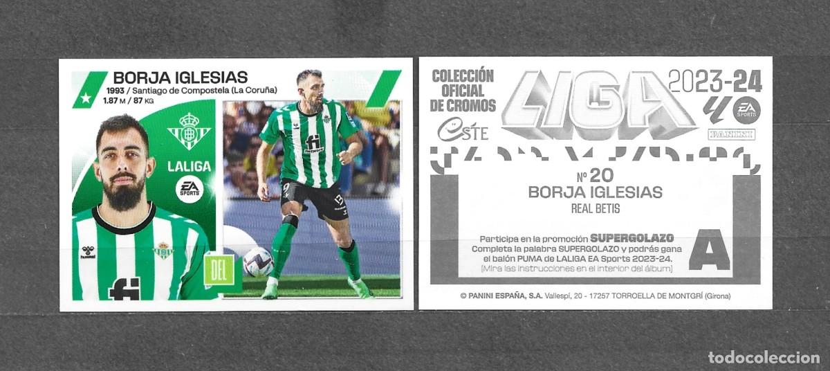 Cromos de f&uacute;tbol: Liga este 23/24 - Borja Iglesias - N&ordm; 20 - Real Betis