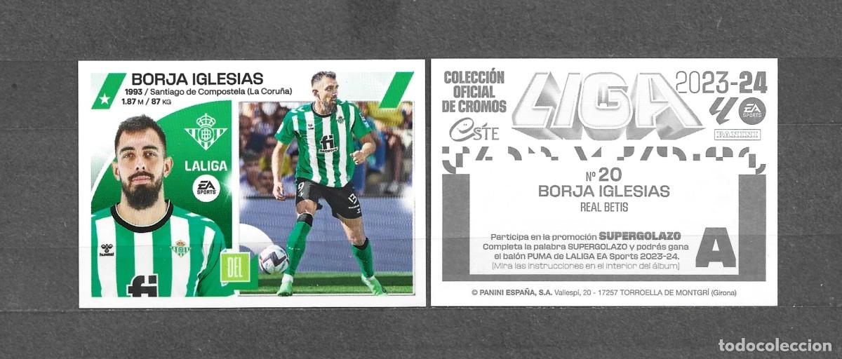 Fu&szlig;ball-Sticker: Liga este 23/24 - Borja Iglesias - N&ordm; 20 - Real Betis