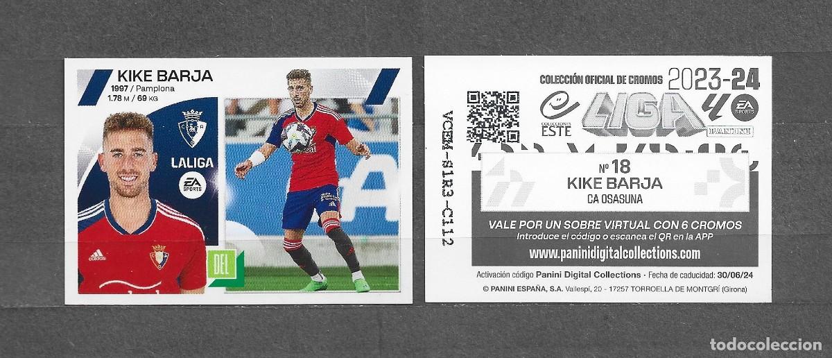 Cromos de f&uacute;tbol: Liga este 23/24 - Kike Barja - N&ordm; 18 - CA Osasuna