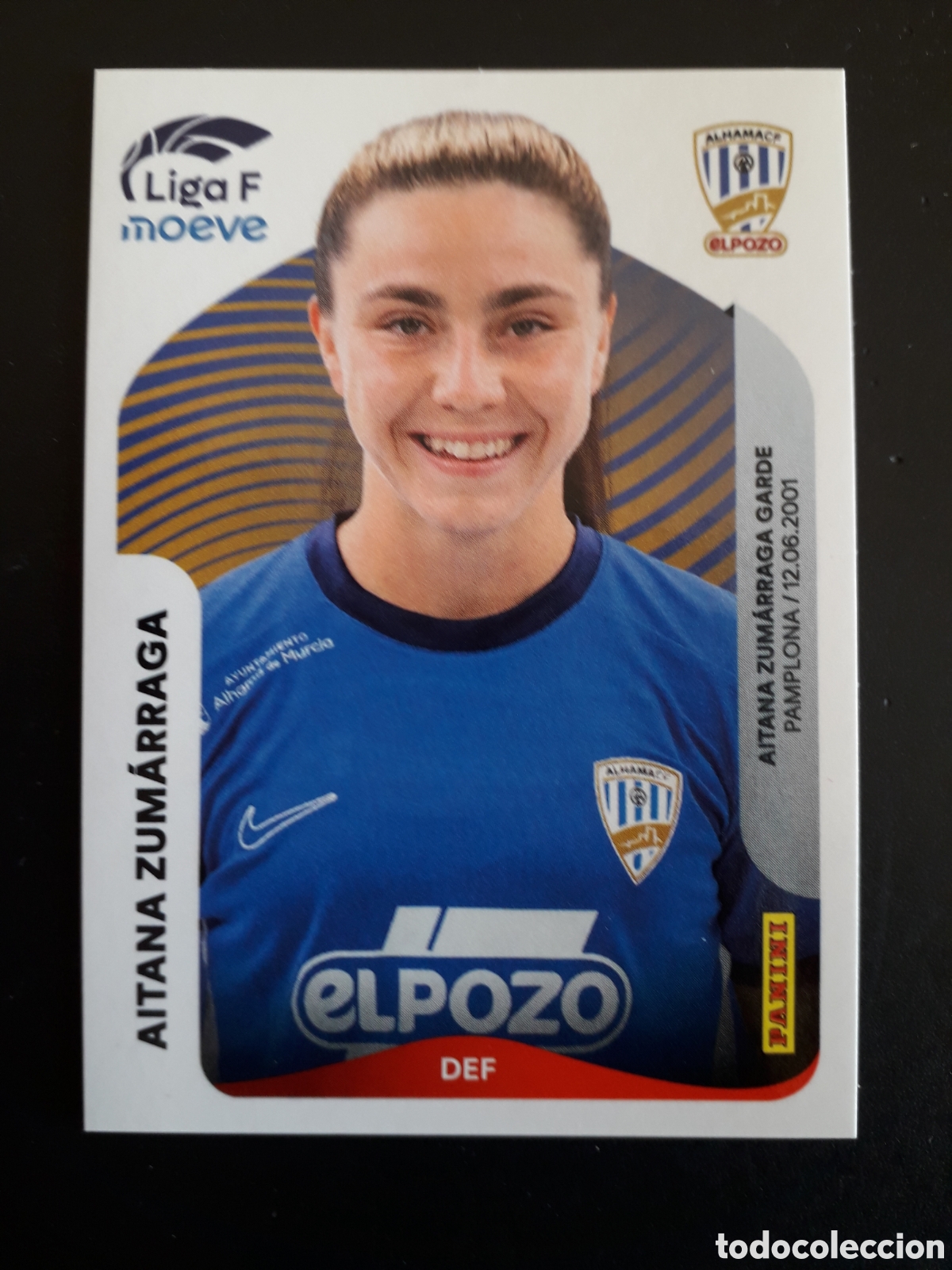 Cromos de f&uacute;tbol: AITANA ZUM&Aacute;RRAGA ALHAMA N&deg; 6 LIGA F FEMENINA 2025 2026 25 26 PANINI SIN PEGAR PEDIDO M&Iacute;NIMO 3&euro;