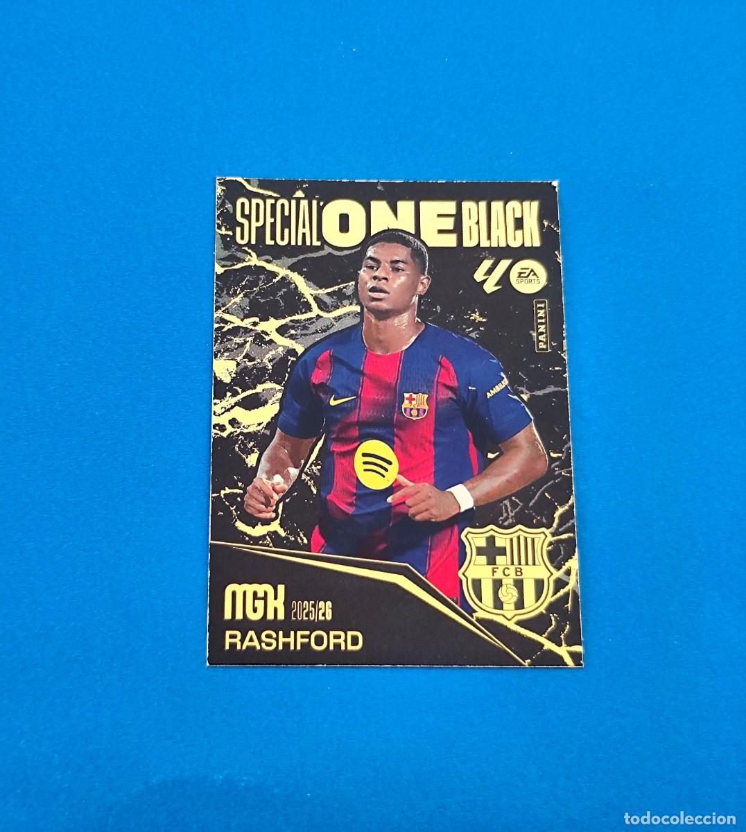 Cromos de f&uacute;tbol: Megacracks 2025 2026 / 25 26 Special One Black Rashford Barcelona