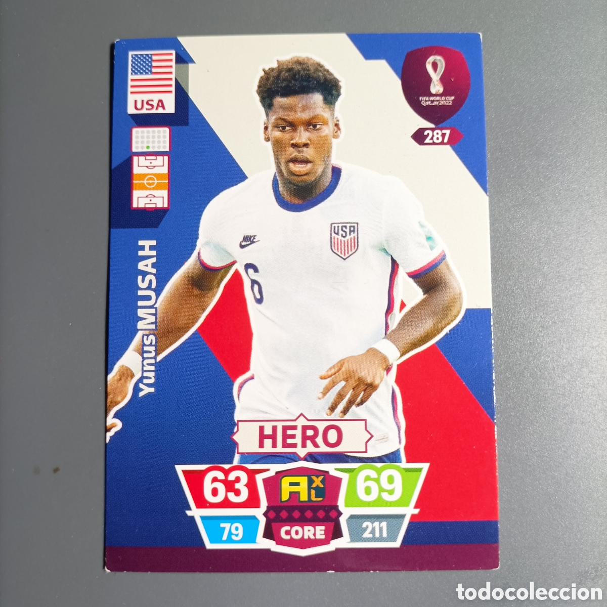 Cromos de f&uacute;tbol: ADRENALYN. FIFA WORLD CUP QATAR 2022. (USA.) №287 YUNUS MUSAH