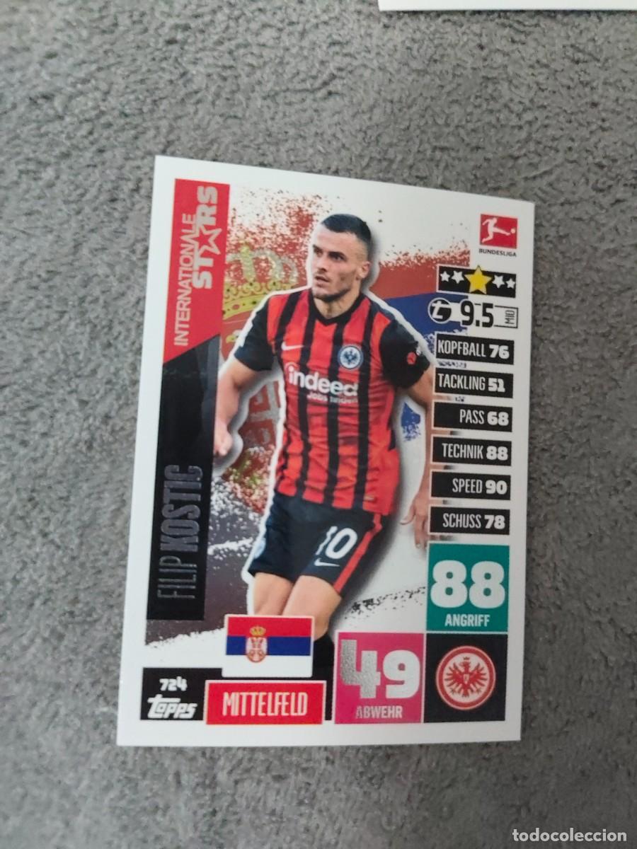 Cromos de f&uacute;tbol: 724 BUNDESLIGA 2020 2021 FILIP KOSTIC EINTRACHT FRANKFURT MATCH ATTAX EXTRA 20 21 TOPPS ABA