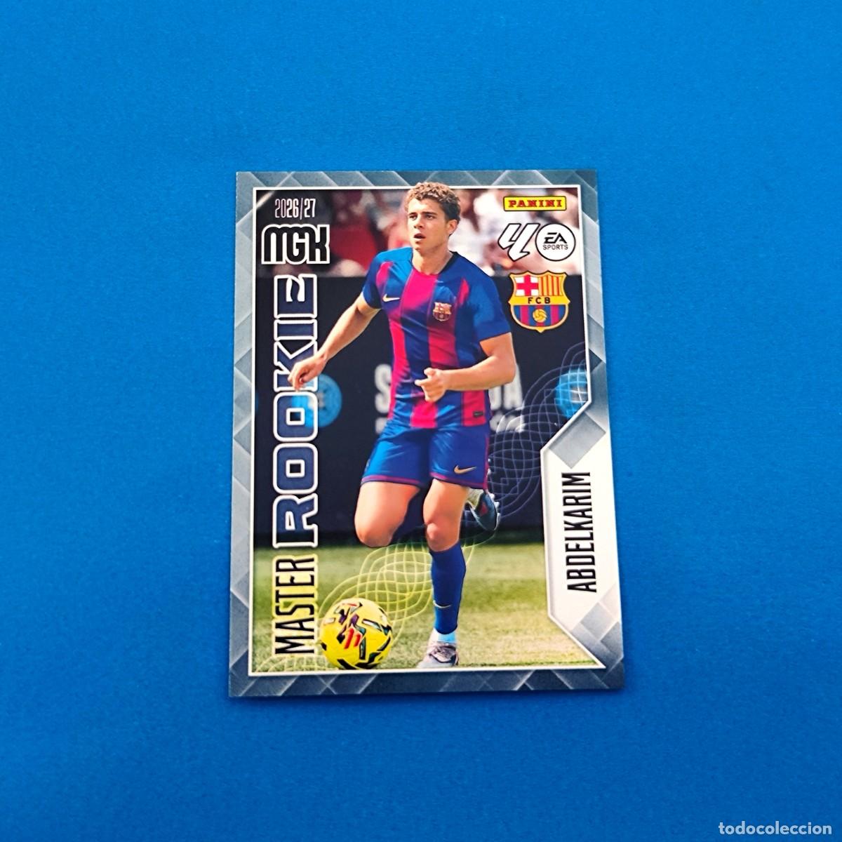 Cromos de f&uacute;tbol: Megacracks 2026 2027 / 26 27 Abdelkarim Master Rookie 406 Barcelona