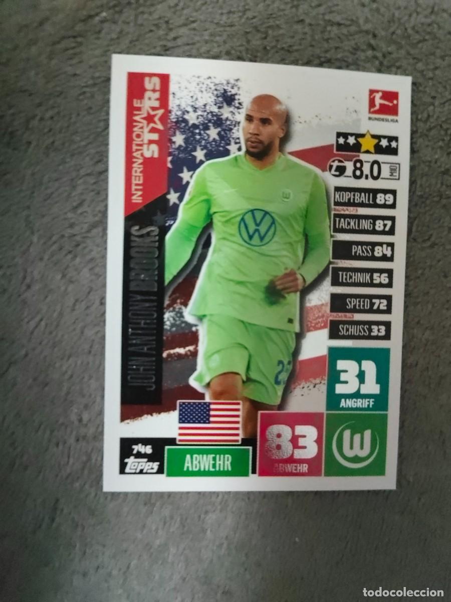 Cromos de f&uacute;tbol: 746 BUNDESLIGA 2020 2021 JOHN ANTHONY BROOKS VFL WOLFSBURG MATCH ATTAX EXTRA 20 21 TOPPS ABA