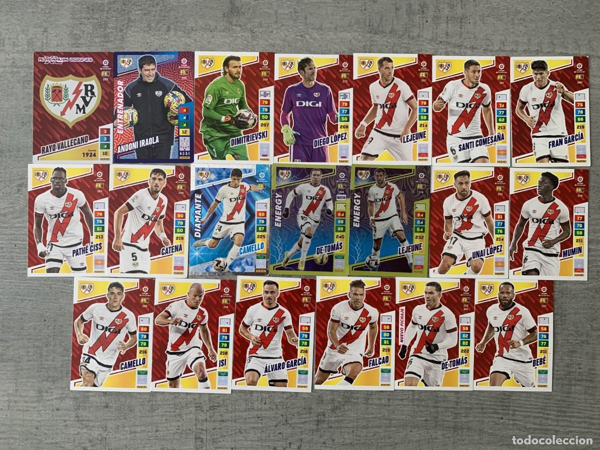 Cromos de f&uacute;tbol: LOTE DE CROMOS DE FUTBOL DEL RAYO VALLECANO