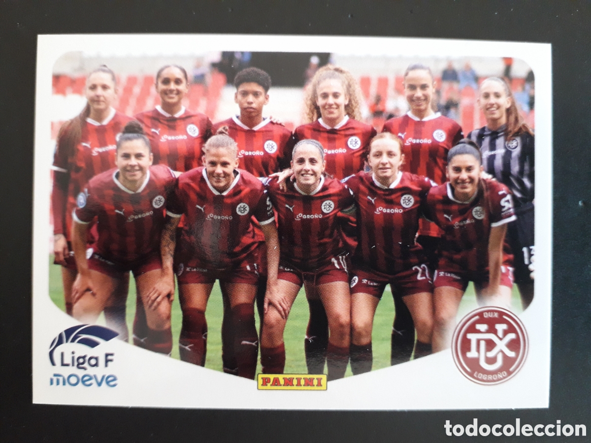 Cromos de f&uacute;tbol: EQUIPO DUX LOGRO&Ntilde;O N&deg; 143 LIGA F FEMENINA 2025 2026 25 26 PANINI SIN PEGAR PEDIDO M&Iacute;NIMO 3&euro;
