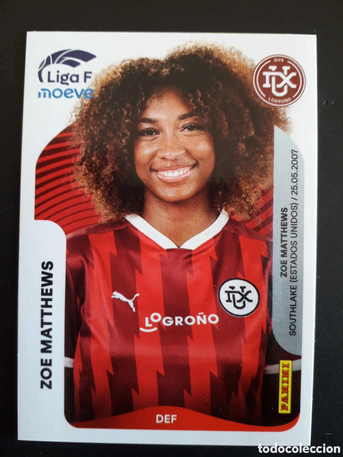 Fu&szlig;ball-Sticker: ZOE MATTHEWS LOGRO&Ntilde;O N&deg; 150 LIGA F FEMENINA 2025 2026 25 26 PANINI SIN PEGAR PEDIDO M&Iacute;NIMO 3&euro;