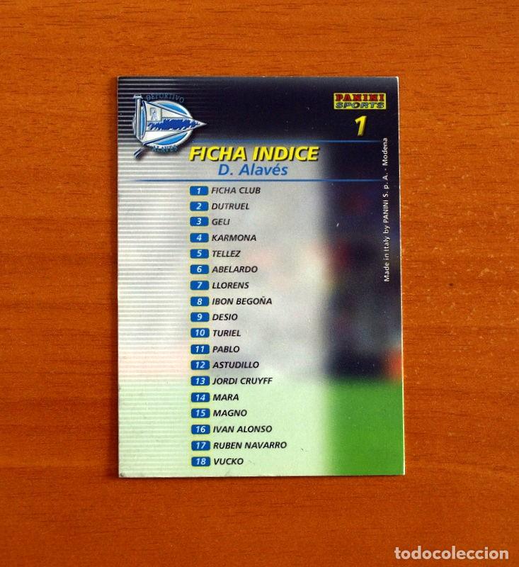 Cromos de Futebol: Alav&eacute;s - N&ordm; 1 Ficha &Iacute;ndice - Mega Fichas Liga 2002-2003, 02-03 - Megafichas Panini Sports