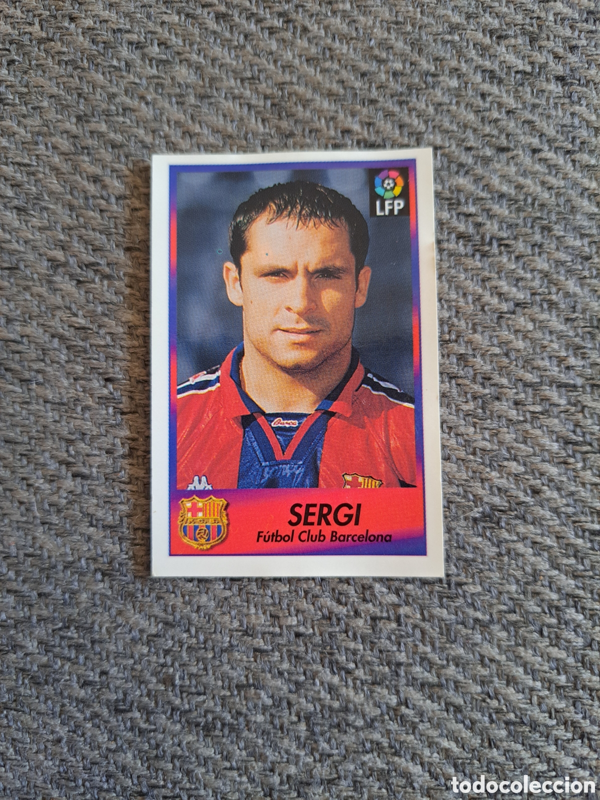 Fu&szlig;ball-Sticker: Sergi. N&deg;3. Barcelona. Bollycao Liga 96-97. Sigue la Liga