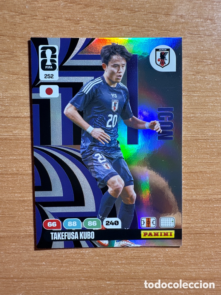 Cromos de f&uacute;tbol: 252 TAKEFUSA KUBO JAP&Oacute;N ICON ADRENALYN XL FIFA WORLD CUP 2026 PANINI.