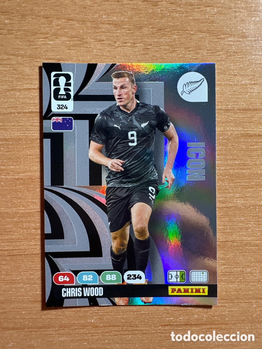 Cromos de f&uacute;tbol: 324 CHRIS WOOD ICON NUEVA ZELANDA ADRENALYN XL MUNDIAL 2026