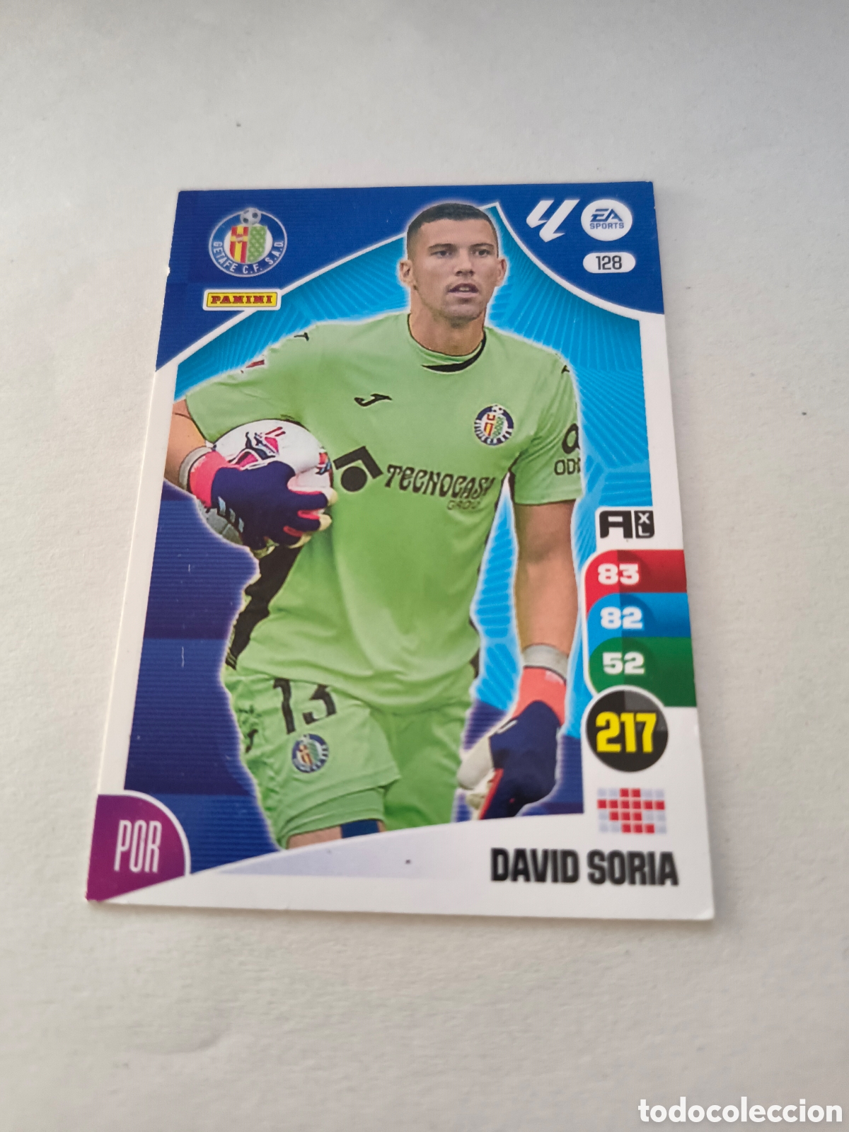 Cromos de f&uacute;tbol: ADRENALYN XL 2024-25 CROMO 128 DAVID SORIA, GETAFE