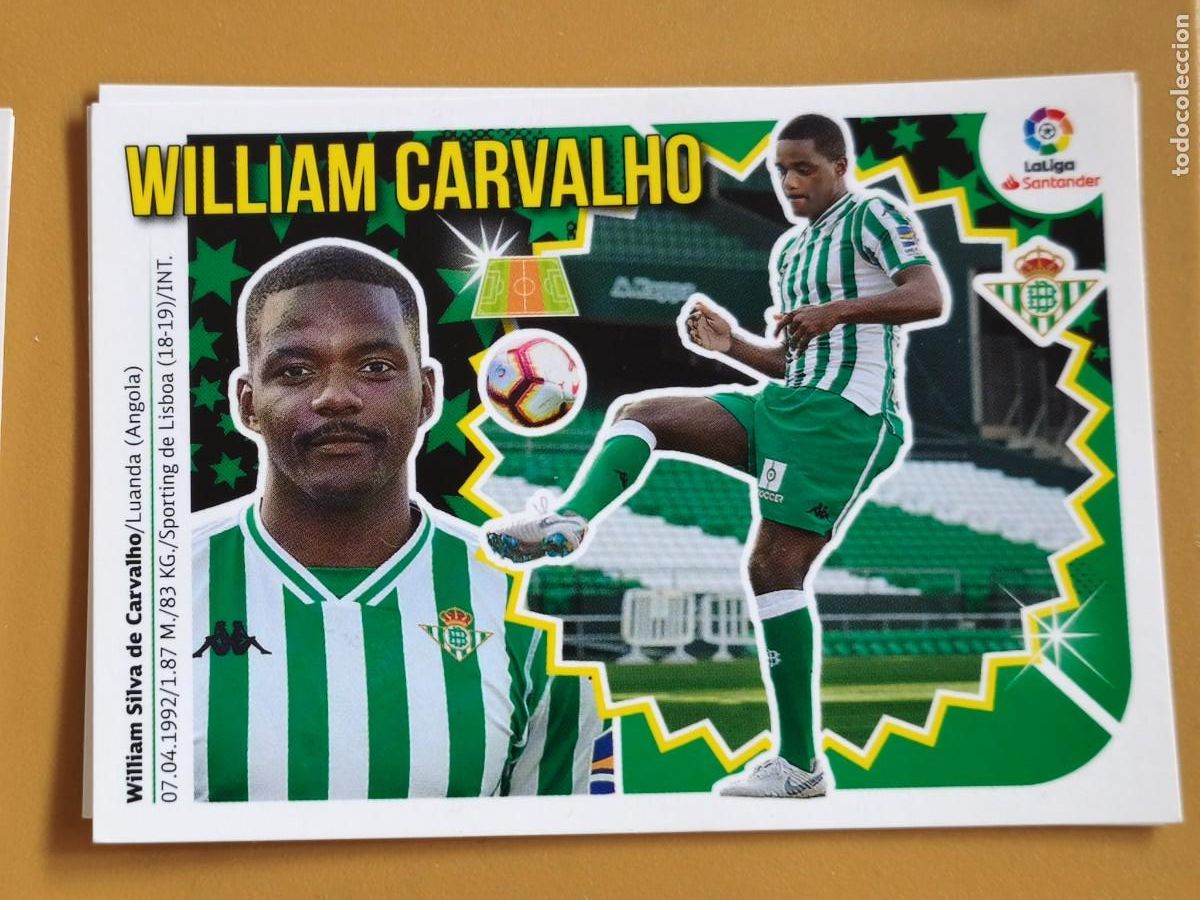 Cromos de f&uacute;tbol: william carvalho, 2018 19 ultimos fichajes
