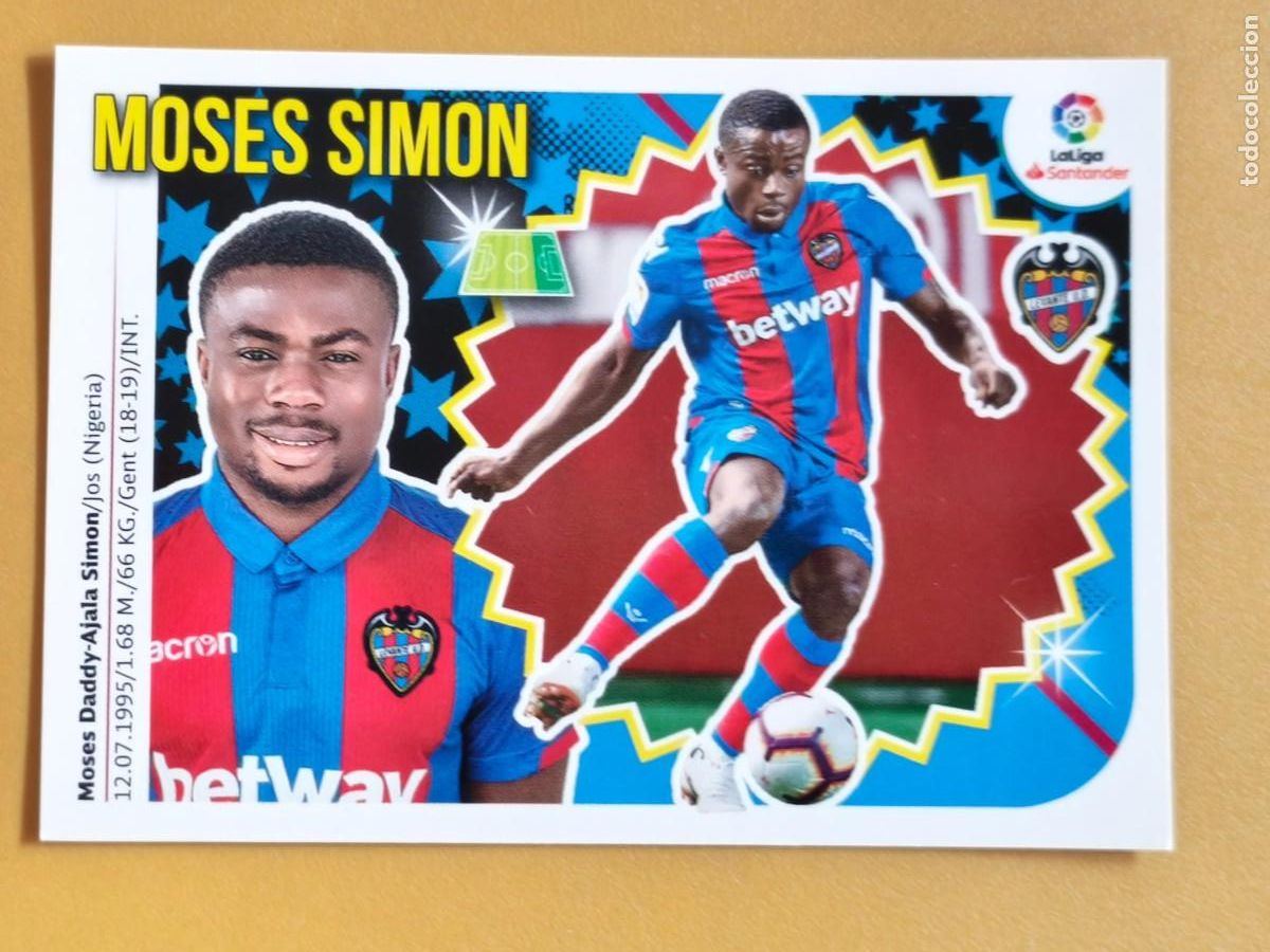 Cromos de f&uacute;tbol: moses simon, 2018 19 ultimos fichajes
