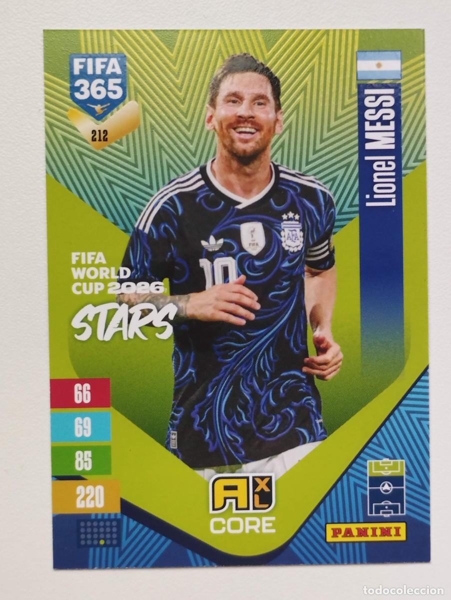 Cromos de f&uacute;tbol: CROMO CARD ADRENALYN FIFA 365 2026 2027 27 FIFA WORLD CUP STARS LIONEL MESSI 212 ARGENTINA