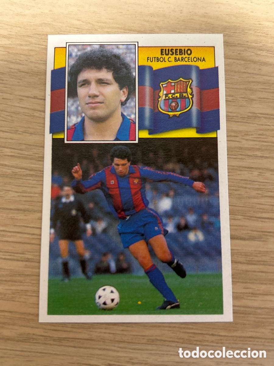 Cromos de f&uacute;tbol: EUSEBIO BARCELONA LIGA ESTE 1990 1991 90 91 NUNCA PEGADO SIN PEGAR