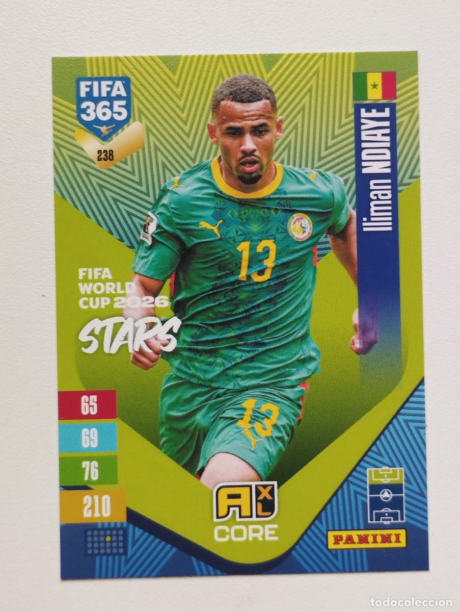 Cromos de f&uacute;tbol: CROMO CARD ADRENALYN FIFA 365 2026 2027 27 FIFA WORLD CUP STARS LLIMAN NDIAYE 238 SENEGAL