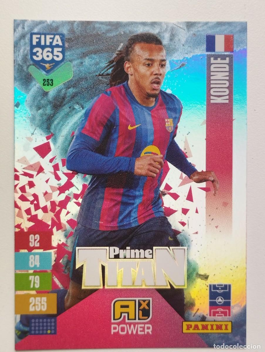 Cromos de f&uacute;tbol: CROMO CARD ADRENALYN FIFA 365 2026 2027 27 FIFA WORLD CUP PRIME TITAN 253 KOUNDE BARCELONA