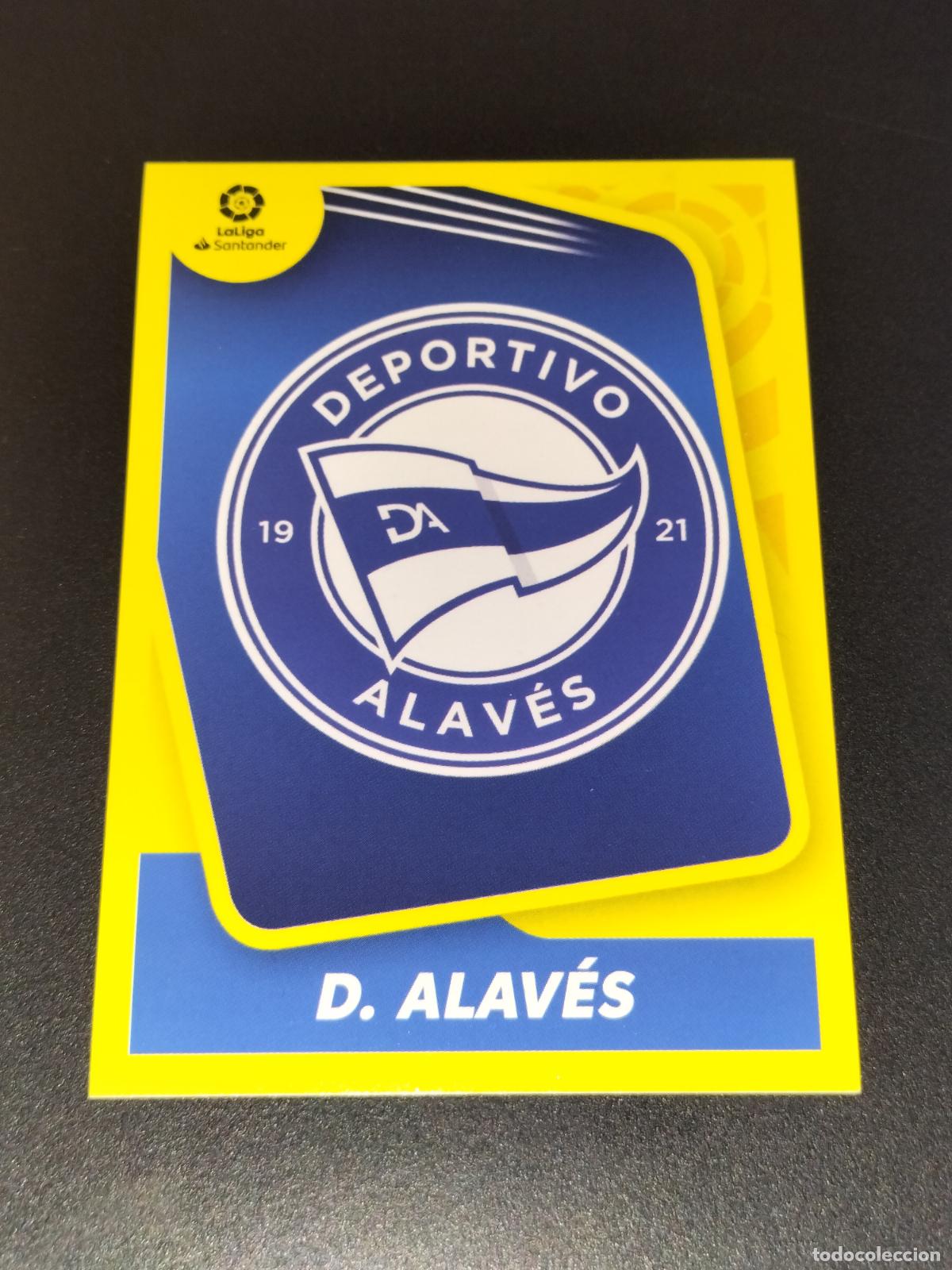 Cromos de f&uacute;tbol: N&ordm; 1 ESCUDO LOGO ALAVES CROMOS LALIGA SANTANDER ESTE LIGA FUTBOL 2021 2022 21 22 PANINI