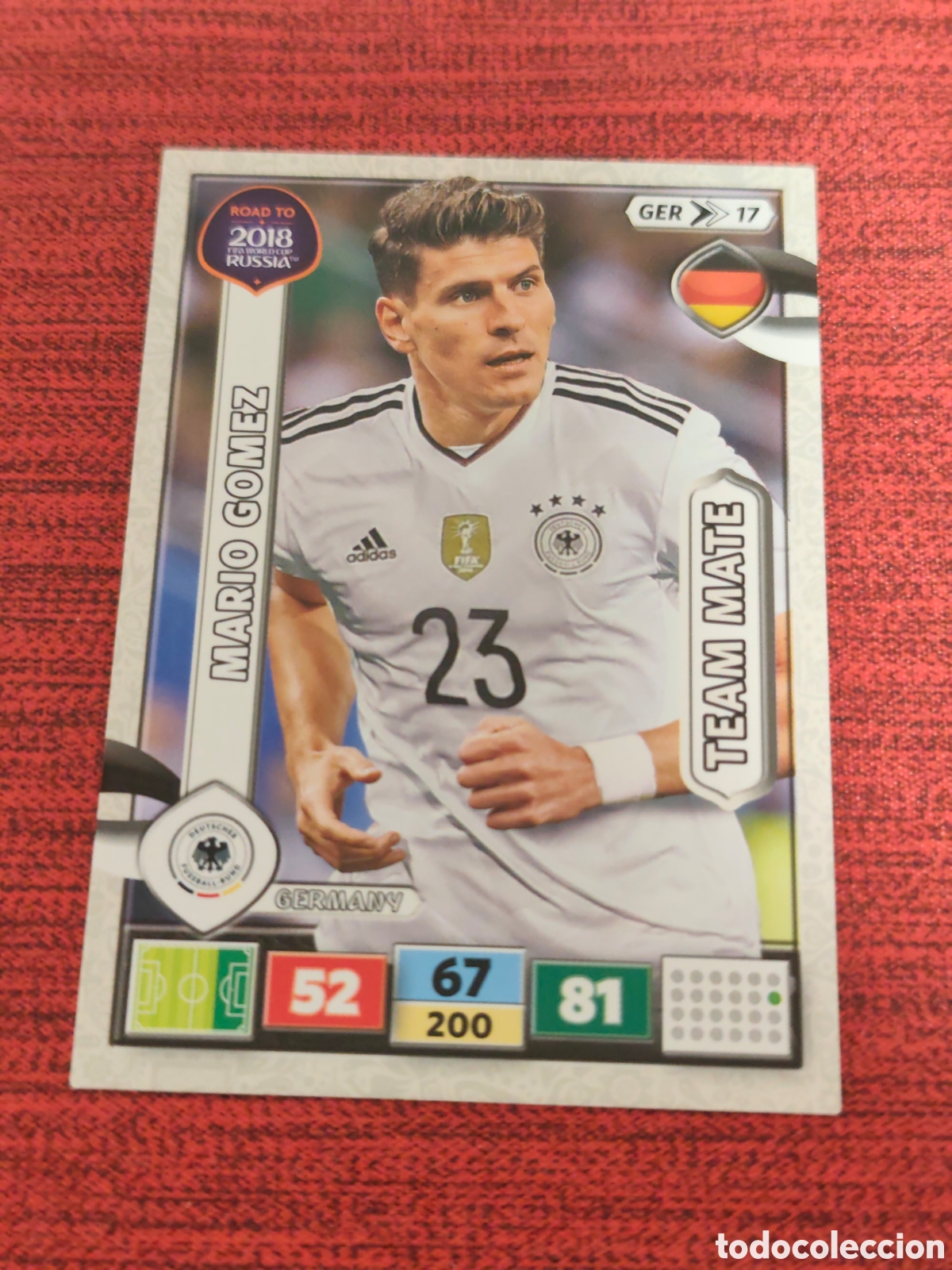 Fu&szlig;ball-Sticker: GER_17 MARIO G&Oacute;MEZ ALEMANIA ADRENALYN XL ROAD TO RUSSIA 2018