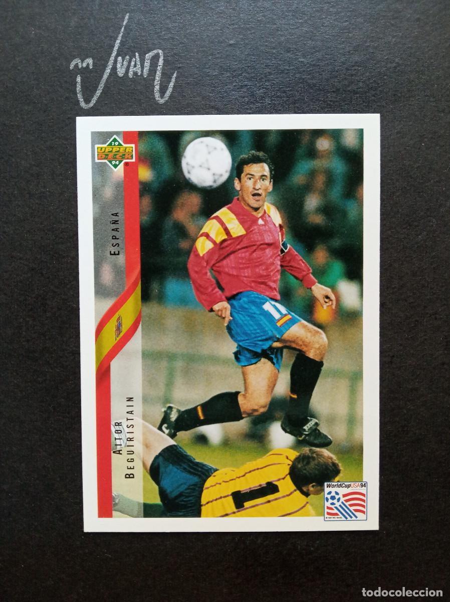 Fu&szlig;ball-Sticker: N&ordm; 156 AITOR BEGUIRISTAIN ESPA&Ntilde;A FC BARCELONA ⚽ UPPER DECK &reg; FIFA WORLD CUP MUNDIAL 1994 USA 94