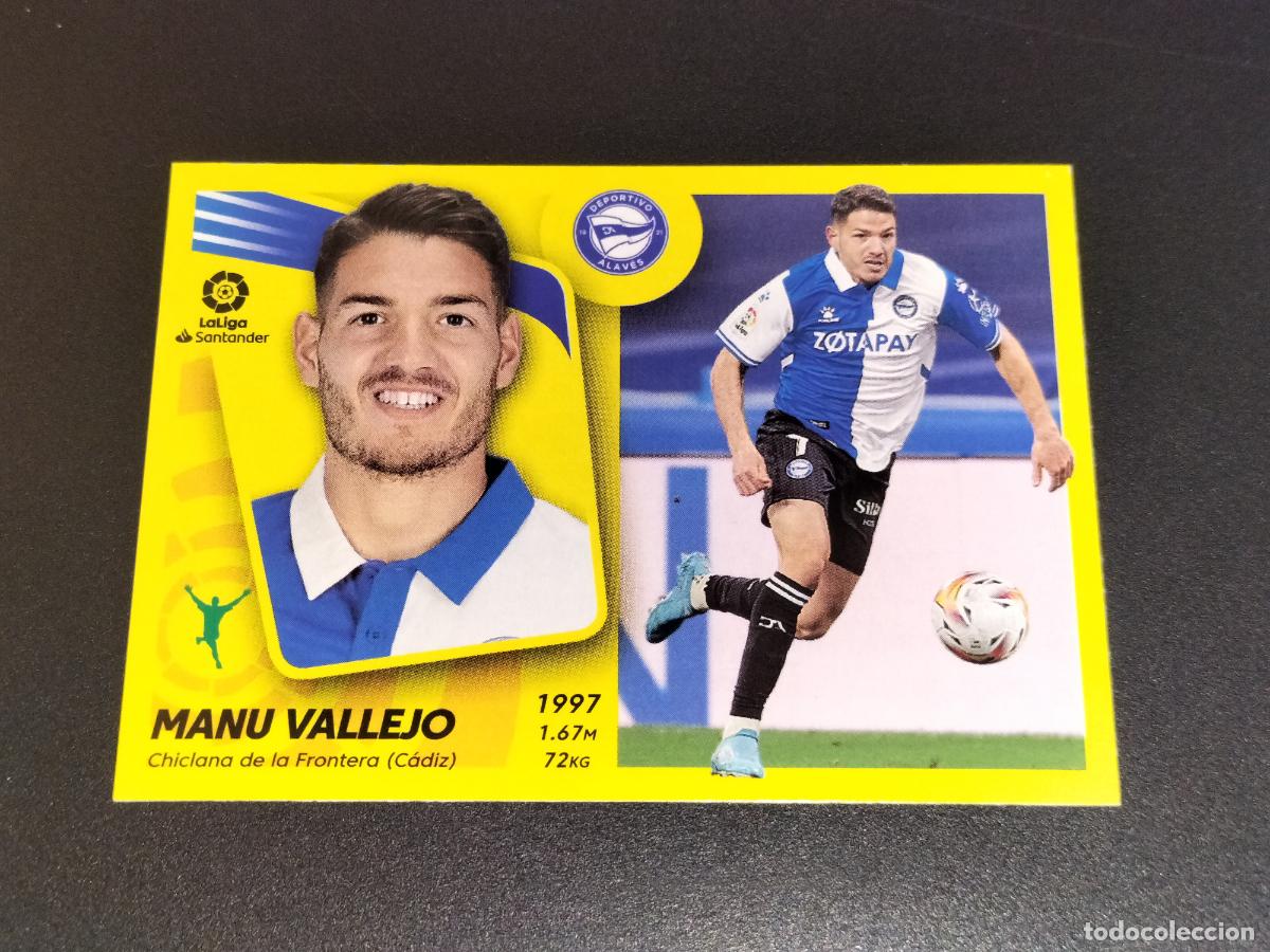 Fu&szlig;ball-Sticker: FICHAJE N&ordm; 3 MANU VALLEJO MERCADO INVIERNO ACTUALIZACION ALAVES LALIGA ESTE 2021 2022 21 22