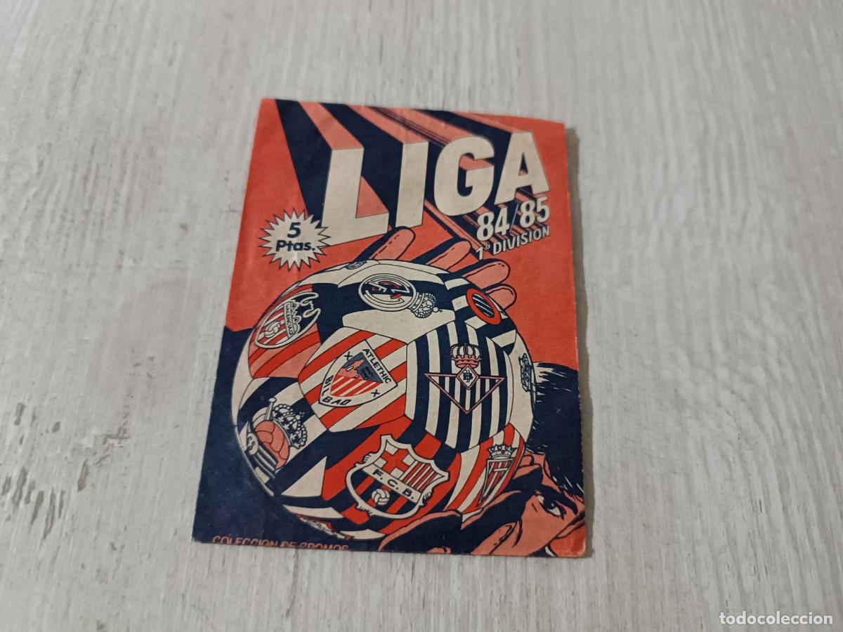 Football Stickers: SOBRE VACIO ROJO SALM&Oacute;N LIGA ESTE 84 85