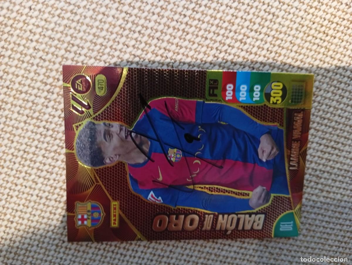 Cromos de f&uacute;tbol: Lamine Yamal Bal&oacute;n de Oro 470 Adrenalyn XL 2024-25 Panini firma original